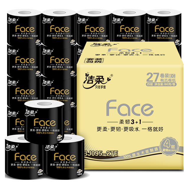 洁柔 Face系列 卷纸 4层180g27卷