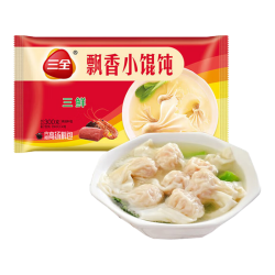 三全 食为鲜系列家庭早餐晚餐速冻水饺食品 三鲜飘香小馄饨300g