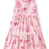 金宝贝 女童和幼儿无袖连衣裙 PinkTeaTime12-18Months