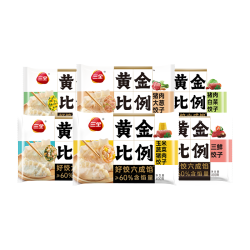 三全 黄金比例 三鲜饺子 400g/18只