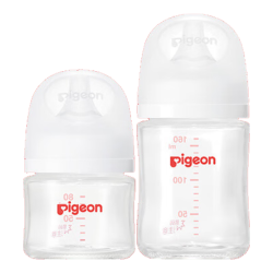 贝亲 自然实感第3代PRO系列 婴儿玻璃奶瓶 80ml