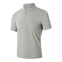 马孔多（macondo）男子凉感短袖POLO衫户外通勤运动吸湿透气上衣 烟雾灰 L 