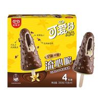 WALL'S 爱多 和路雪 WALL'S棒棒 流心脆巧克力口味冰淇淋 75g*4支
