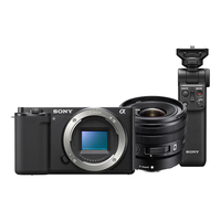 SONY 索尼 ZV-E10+SELP1020G 广角镜头+多功能手柄 Vlog微单相机套装 黑色
