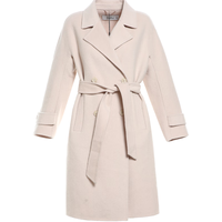 betu百图女装毛呢外套大气翻领毛呢外套中长款羊毛双面呢大衣女2211T18 杏色 XS