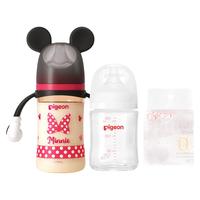 贝亲 新生儿奶瓶女宝套装 玻璃160ml+ppsu240ml经典米妮 适用0-6个月