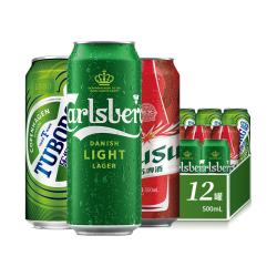 嘉士伯 啤酒组合装  整箱装 500mL