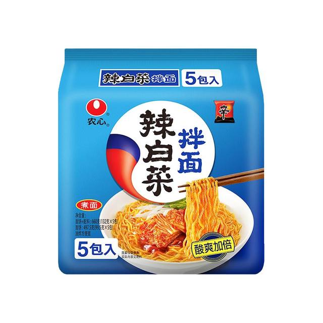 农心 辣白菜拌面132g*5袋