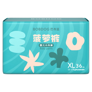 巴布豆 菠萝系列 拉拉裤 XL36片