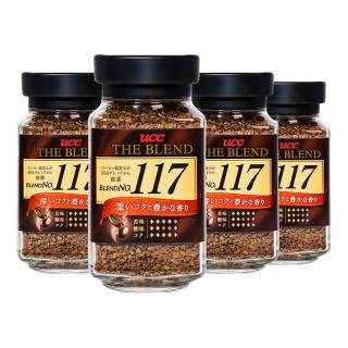 UCC 117咖啡粉多罐装 经典香醇美式黑咖啡 117四瓶装360g