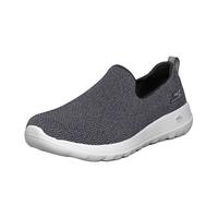 斯凯奇（Skechers）男鞋网面舒适健步休闲鞋子一脚蹬懒人鞋网面鞋 黑色/灰色/BKGY 44