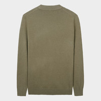 才子（TRIES）100%纯羊毛衫男士秋冬加厚半高领毛衣柔软亲肤保暖纯色打底针织衫 卡其色 L 48 （170/88A）