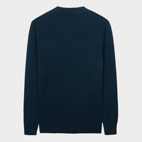 才子（TRIES）100%纯羊毛衫男士秋冬加厚半高领毛衣柔软亲肤保暖纯色打底针织衫 深蓝色 XL 50 （175/92A）