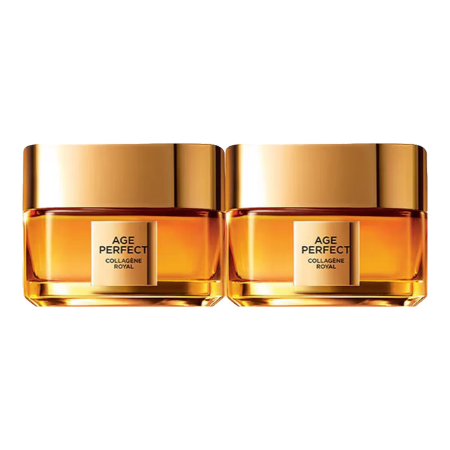 巴黎欧莱雅 欧莱雅小蜜罐花蜜胶原面霜抗皱紧致保湿女30ml*2滋润版