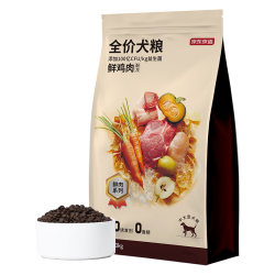 京东京造 鲜鸡肉中小型犬全阶段狗狗干粮 2kg