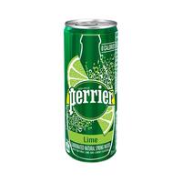perrier 巴黎水 充气天然矿泉水 青柠味 250ml*35听