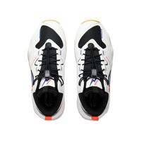 李宁 LI-NING童鞋儿童篮球鞋男大童明日之星春秋款减震回弹中帮运动鞋YKBT090 标准白/黑色-11 37