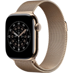 Apple Watch Series 11 智能手表 GPS 蜂窝版 42mm 金色钛金属表壳