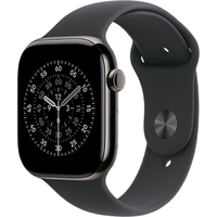 Apple Watch Series 11 智能手表 GPS+蜂窝版 46mm 石板色钛金属表壳 黑色运动型表带 M/L