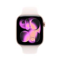 Apple 苹果 Watch Series 11 智能手表 GPS+蜂窝版 46mm 玫瑰金色铝金属表壳 淡桃粉色运动型表带 S/M