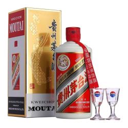 茅台 贵州飞天茅台酱香型白酒43度500ml*1瓶（带杯）H