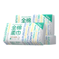 全棉时代【丁禹兮同款】 纯棉柔巾一次性洗脸巾抽纸100%棉擦脸20*20cm 1层 70抽*3包