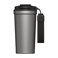 京东京造 钛 咖啡杯保温便携随行高档水杯 灰520ml