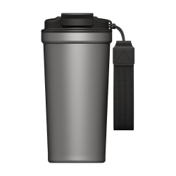 京东京造 钛 咖啡杯保温便携随行高档水杯 灰520ml