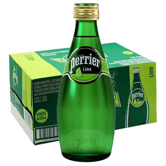 perrier 巴黎水 充气天然矿泉水 青柠味