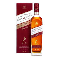 尊尼获加(JOHNNIE WALKER)尊尼获加 JOHNNIE WALKER 经典威士忌洋酒 蓝牌蓝方 帝亚吉欧 尊尼获加雪莉桶15年 700mL 1瓶