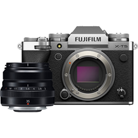 FUJIFILM 富士 X-T5/XT5 微单相机 套机(35mm F2) 4020万像素 7.0档五轴防抖 6K30P 经典机械拨盘 银色