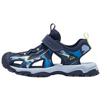鸿星尔克儿童鞋凉鞋夏季男童鞋女童中大童包头防撞沙滩鞋运动鞋 墨水蓝/荧光芽绿 -偏小1码 32