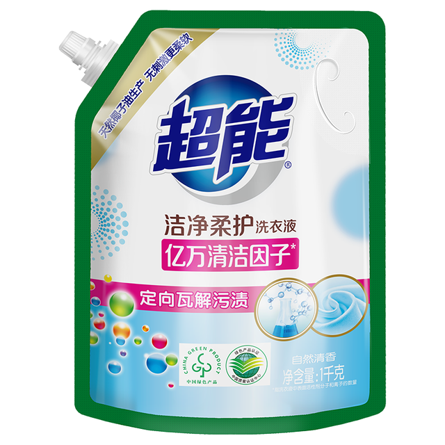 今日必买：超能 香味持久留香 洗衣液  洁净柔护500g