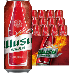 乌苏啤酒 双口味500ml*36罐 整箱装 （红乌苏500ml*24罐+楼兰秘酿500ml*12罐）