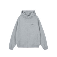 【Achock店】空气层连帽卫衣外套潮牌简约拉链开衫上衣男 灰色 M
