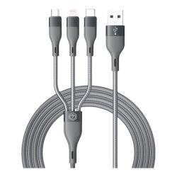 京东京造 快充多功能 三合一充电线  Type-C, Lightning, Micro USB 尼龙织 USB-A 3.5A