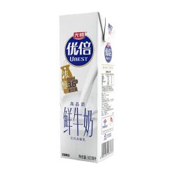 光明 优倍高品质浓醇低温鲜牛奶3.6g蛋白 900ml*3瓶 家庭分享装