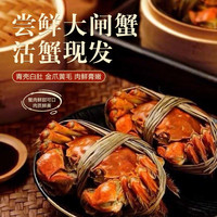 【活蟹】江问鱼大闸蟹公3.0-3.3两/只母2.0-2.3两/只4对8只装鲜活大闸蟹礼盒