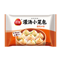 三全 灌汤小笼包子猪肉口味268g*3袋约36只食品夜宵儿童早餐速冻半成品