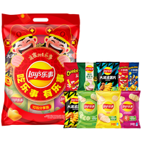 乐事（Lay's）薯片分享装 新年大礼包 370克 混合口味