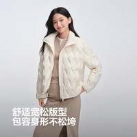 波司登 25羽绒服女士时尚立领轻薄保暖短款外套压胶防钻绒