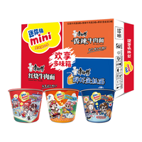 移动端、京东百亿补贴：康师傅 方便面 迷你杯 红烧+香辣+鲜虾60g*12 杯