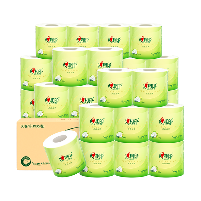 心相印 有芯卷纸4层130g*30卷 茶语丝享