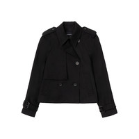 CLUB MONACO 摩纳哥会馆 女装防风英伦风双排扣短款廓形风衣外套