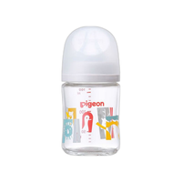 Pigeon 贝亲 母乳实感第3代PRO系列 玻璃奶瓶 160ml 动物园白色 SS 1月+