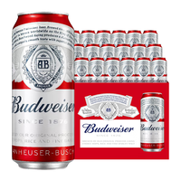 Budweiser 百威 经典醇正啤酒 450ml*18听*2箱