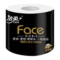 C&S 洁柔 黑Face系列 有芯卷纸 4层*200g*12卷