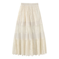 CUBIC 马里波恩 女士蕾丝针织拼接A字裙 COBDS6010