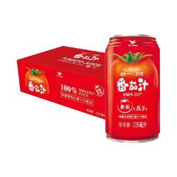 统一 100%番茄汁西红柿果汁饮料整箱工艺大考究常温储存浓缩果汁 335ml*24罐