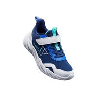 XTEP特步儿童跑鞋冬季男女童中大童魔术贴网革舒适柔软透气缓震耐磨运动鞋 深邃蓝/里昂蓝/新白色 38